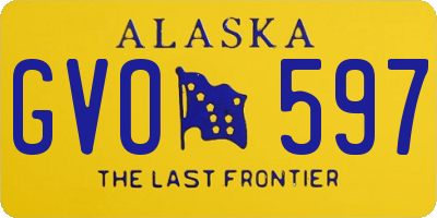 AK license plate GVO597