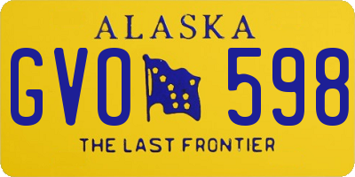 AK license plate GVO598