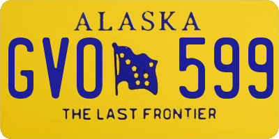 AK license plate GVO599