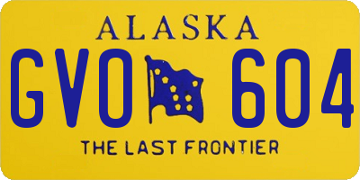 AK license plate GVO604