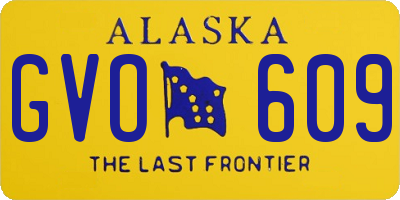 AK license plate GVO609