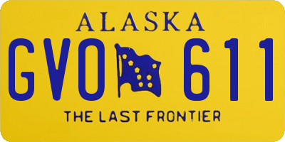 AK license plate GVO611