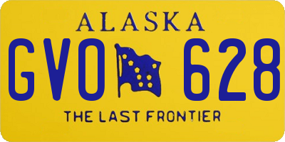 AK license plate GVO628
