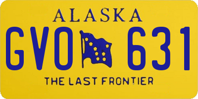 AK license plate GVO631
