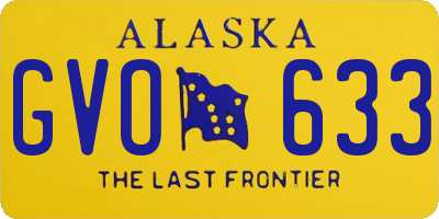AK license plate GVO633