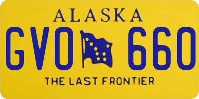 AK license plate GVO660