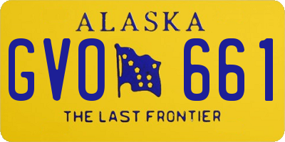 AK license plate GVO661