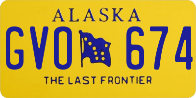 AK license plate GVO674
