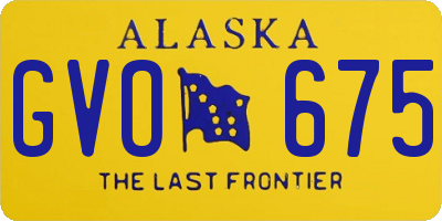 AK license plate GVO675