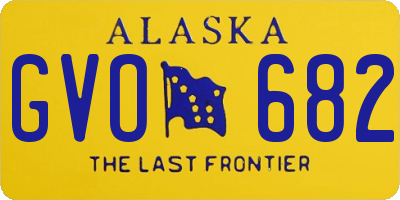 AK license plate GVO682