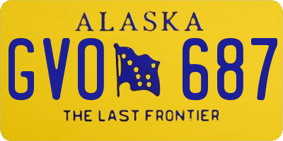 AK license plate GVO687