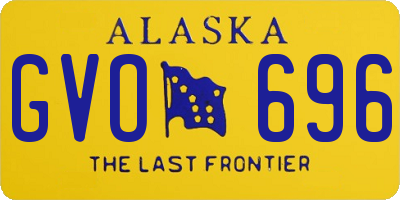 AK license plate GVO696