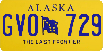 AK license plate GVO729