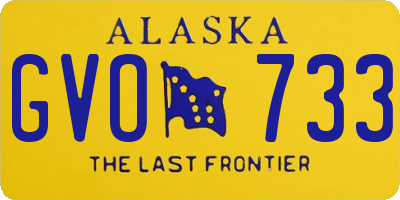 AK license plate GVO733