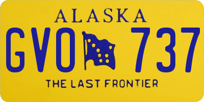 AK license plate GVO737