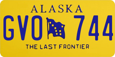 AK license plate GVO744