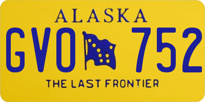 AK license plate GVO752