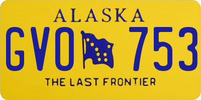 AK license plate GVO753