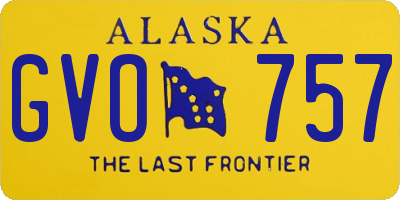 AK license plate GVO757