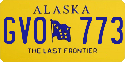 AK license plate GVO773