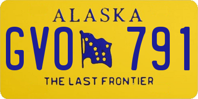 AK license plate GVO791