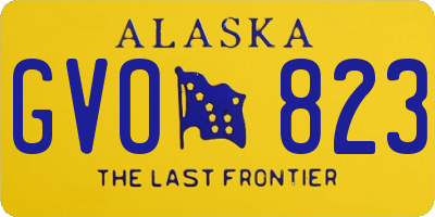 AK license plate GVO823