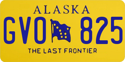 AK license plate GVO825