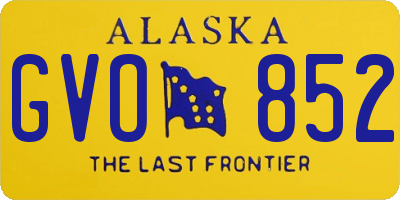 AK license plate GVO852