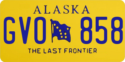 AK license plate GVO858