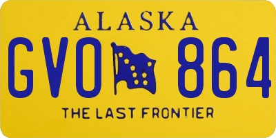 AK license plate GVO864