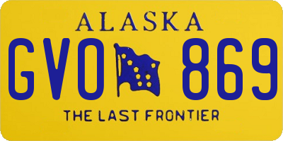 AK license plate GVO869