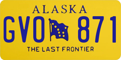 AK license plate GVO871