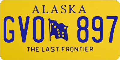 AK license plate GVO897