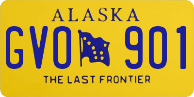 AK license plate GVO901