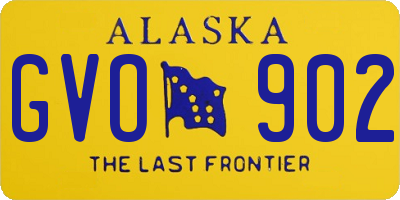 AK license plate GVO902