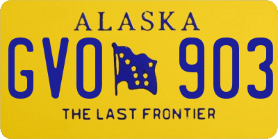 AK license plate GVO903