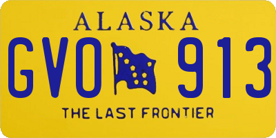 AK license plate GVO913