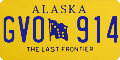 AK license plate GVO914