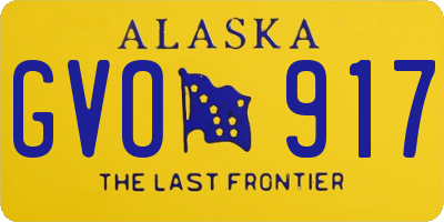 AK license plate GVO917