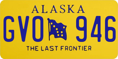 AK license plate GVO946