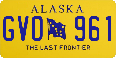 AK license plate GVO961