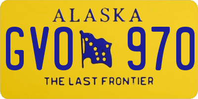 AK license plate GVO970