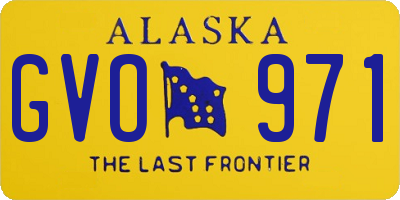 AK license plate GVO971