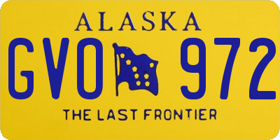 AK license plate GVO972