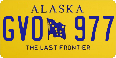 AK license plate GVO977