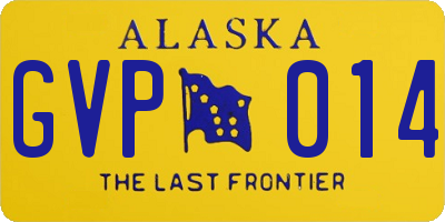 AK license plate GVP014