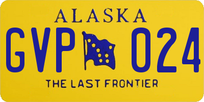 AK license plate GVP024