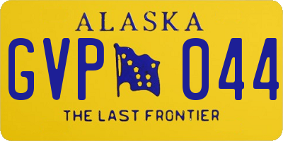 AK license plate GVP044
