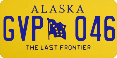 AK license plate GVP046