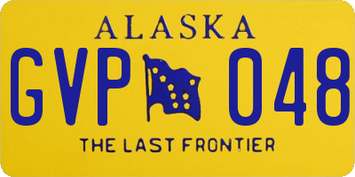 AK license plate GVP048